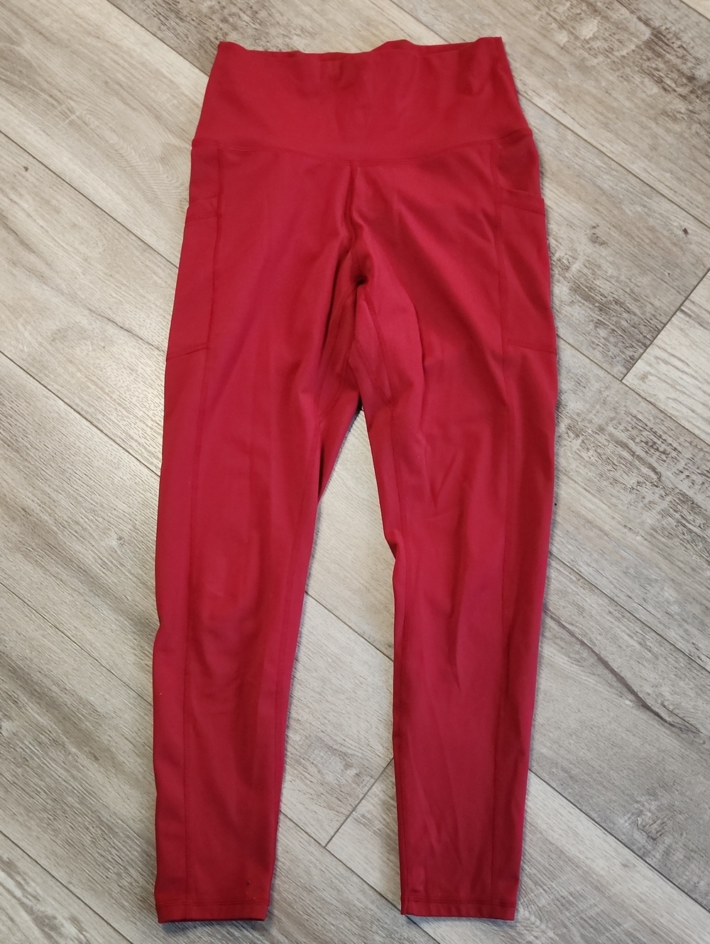 Colorful Koala High-Waisted Red Women's Leggings With Pockets